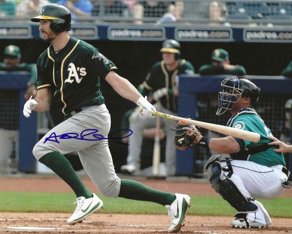 AUTOGRAPHED ADAM ROSALES 8X10 Oakland A's Photo