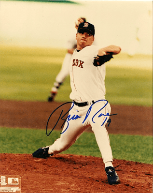 AUTOGRAPHED BRIAN ROSE Boston Red Sox photo