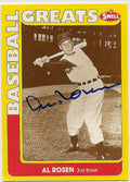 Autographed AL ROSEN 1991 Swell Baseball Great Card