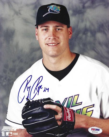 AUTOGRAPHED RYAN RUPE 8x10 Tampa Bay Rays Photo PSA/DNA