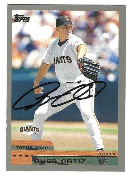 Autographed RUSS ORTIZ San Francisco Giants 2000 Topps Card