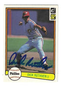 Autographed Dick Ruthven 1982 Donruss Philadelphia Phillies Card #525 (