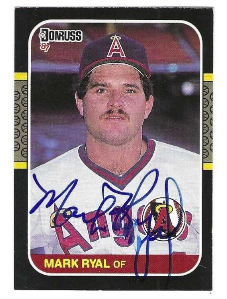 Autographed MARK RYAL California Angels 1987 Donruss Card