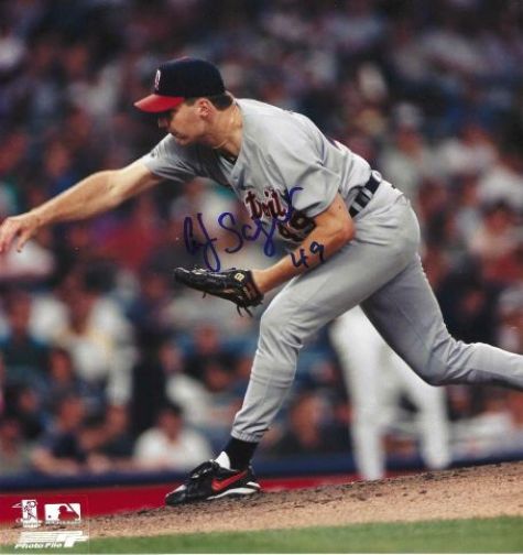 AUTOGRAPHED A.J. SAGER 8X10 Detroit Tigers Photo