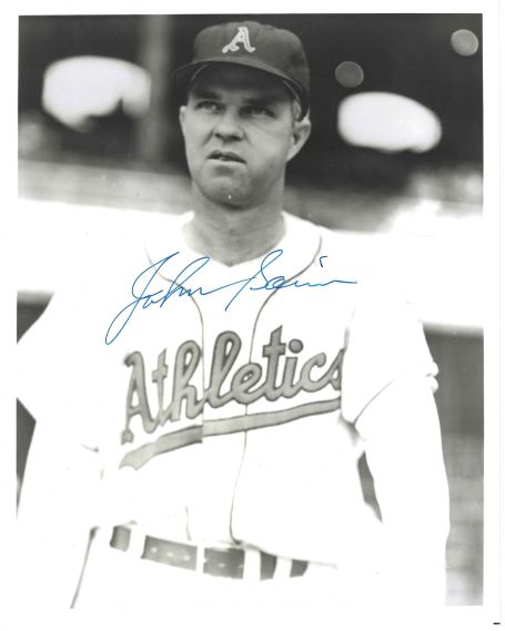 AUTOGRAPHED 8X10 JOHNNY SAIN Kansas City A's Photo