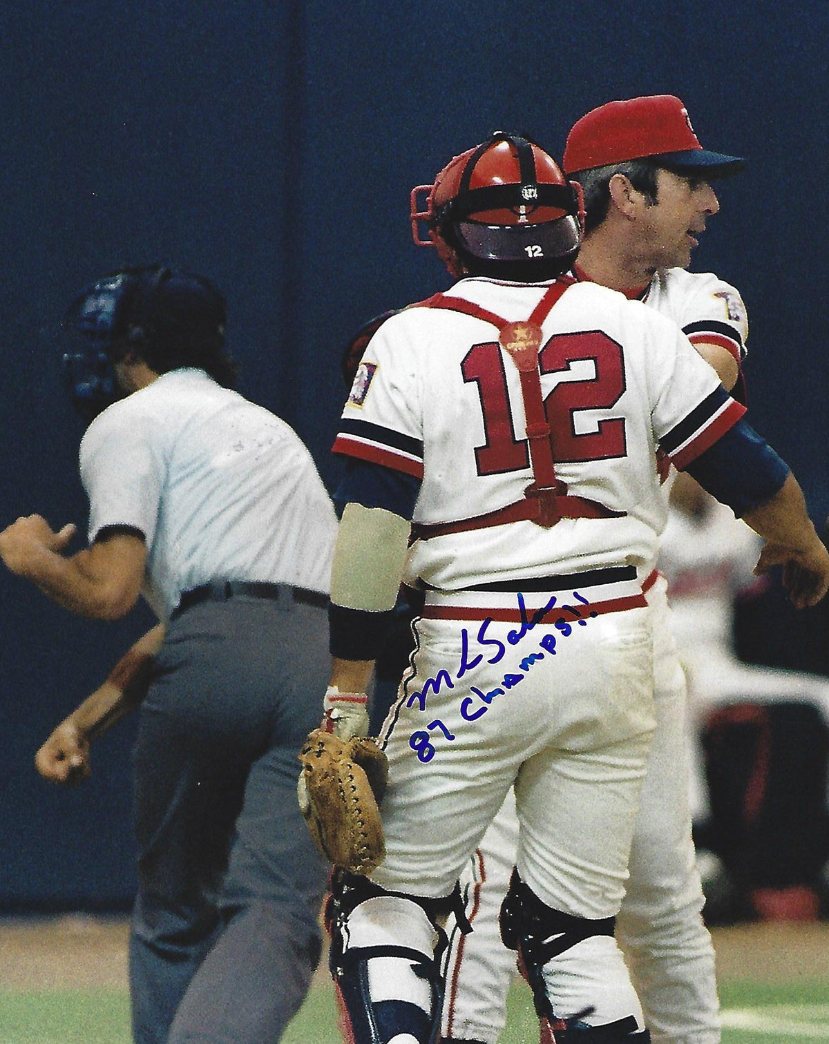 AUTOGRAPHED MARK SALAS 8X10 Minnesota Twins photo