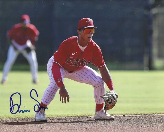 AUTOGRAPHED DEVIN SALTIBAN Philadelphia Phillies 8x10 Photo