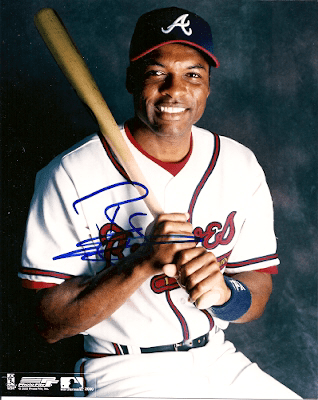 AUTOGRAPHED  REGGIE SANDERS 8x10 Atlanta Braves Photo