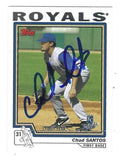 Autographed CHAD SANTOS Kansas City Royals 2004 Topps Card