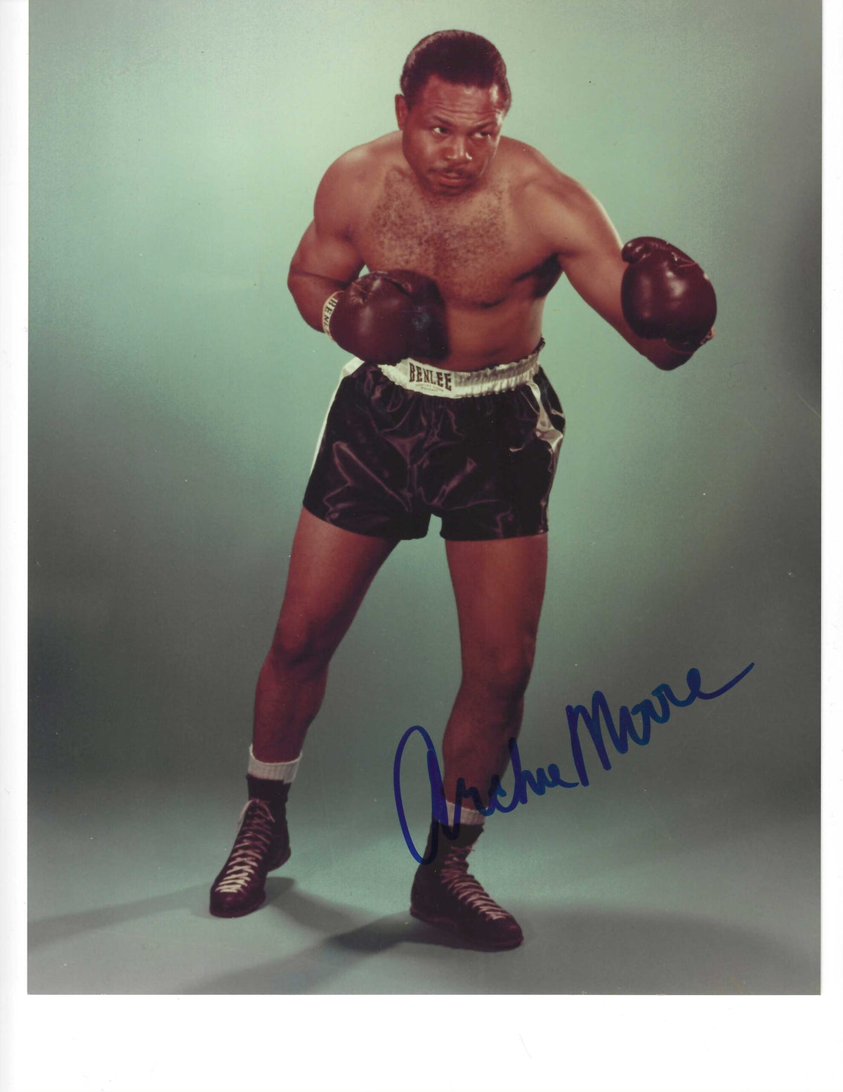 Autographed ARCHIE MOORE 8X10 Boxing Photo