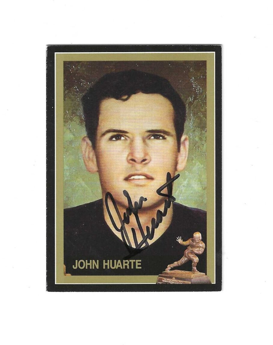 Autographed JOHN HUARTE Heisman Trophy Award  Winner card