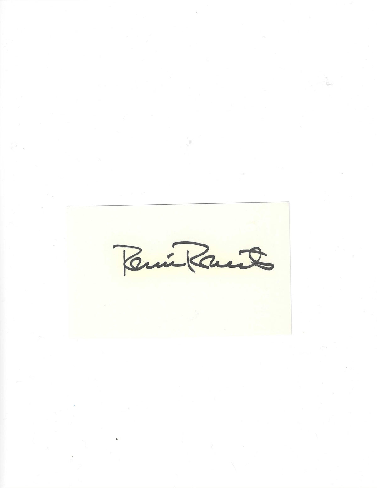 AUTOGRAPHED SIGNED ROBIN ROBERTS 3x5 Index card