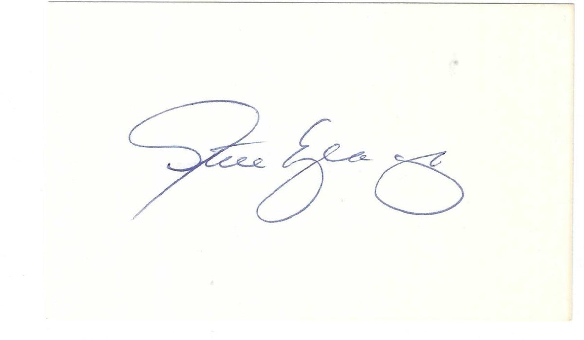 AUTOGRAPHED SIGNED STEVE YEAGER 3x5 Index card