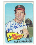 Autographed ALBIE PEARSON Los Angeles Angels 1965 Topps Card