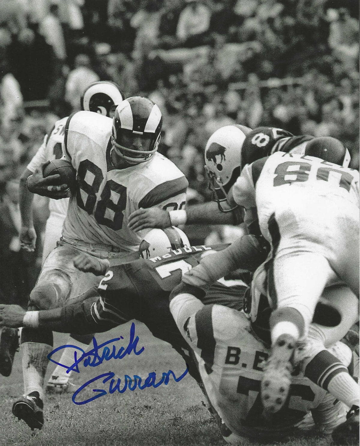 AUTOGRAPHED PATRICK PAT CURRAN 8x10 Los Angeles Rams Photo