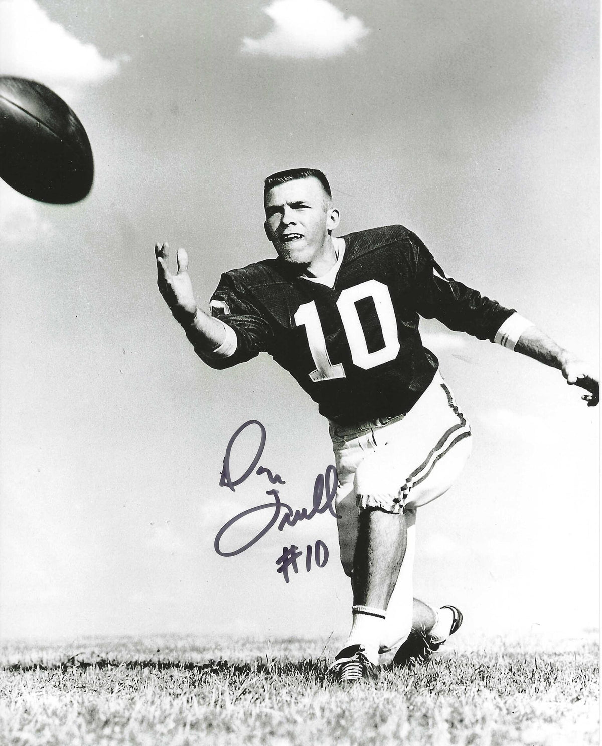 Autographed DON TRULL 8X10 Houston Oilers photo