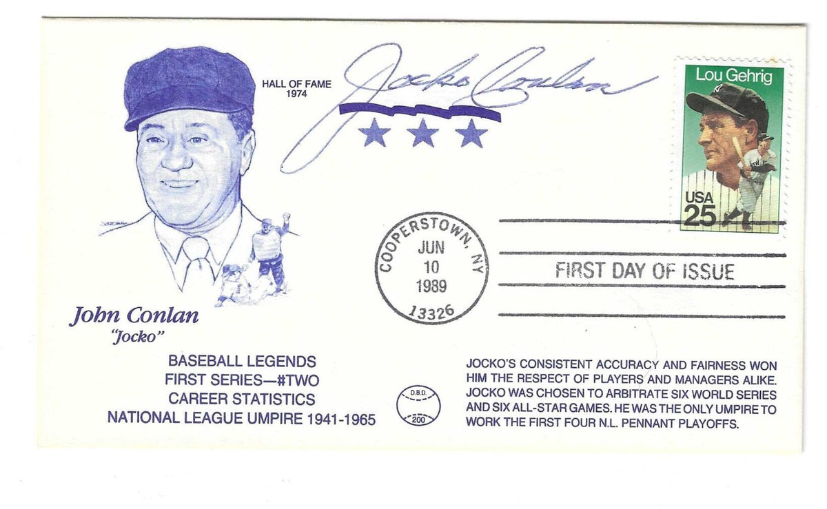 Autographed JOCKO CONLAN Cachet Cover