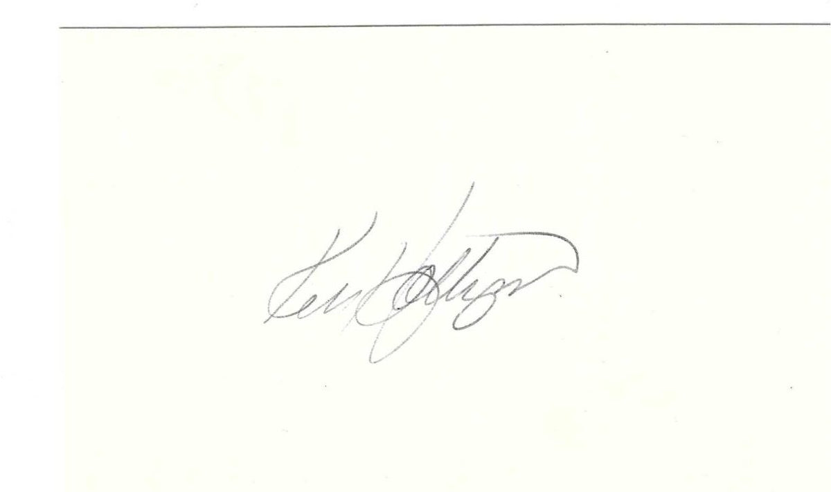 AUTOGRAPHED  KEN HOLTZMAN 3x5 Index card