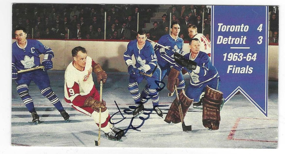 Autographed 1994 Parkhurst DAVE KEON Toronto Maple Leafs Tall Boy card