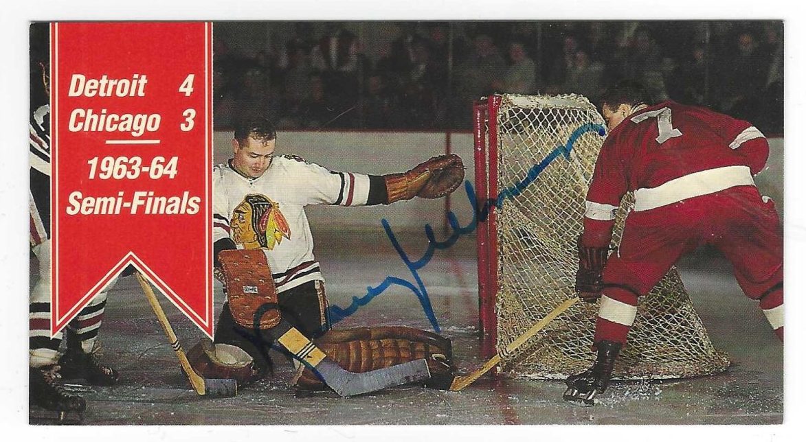 SIGNED 1994 Parkhurst card NORM ULLMAN Detroit Red Wings HOF