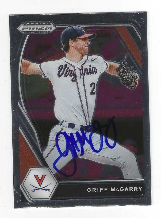 Autographed GRIFF McGARRY Philadelphia Phillies 2021 Prizm Card
