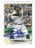 Autographed RODOLFO CASTRO Pittsburgh Pirates 2022 Topps Card