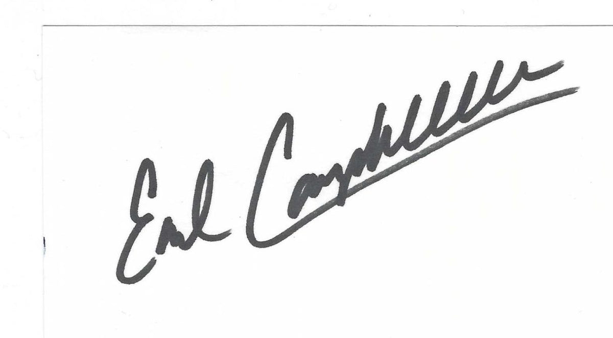 Autographed EARL CAMPBELL 3x5 INDEX CARD