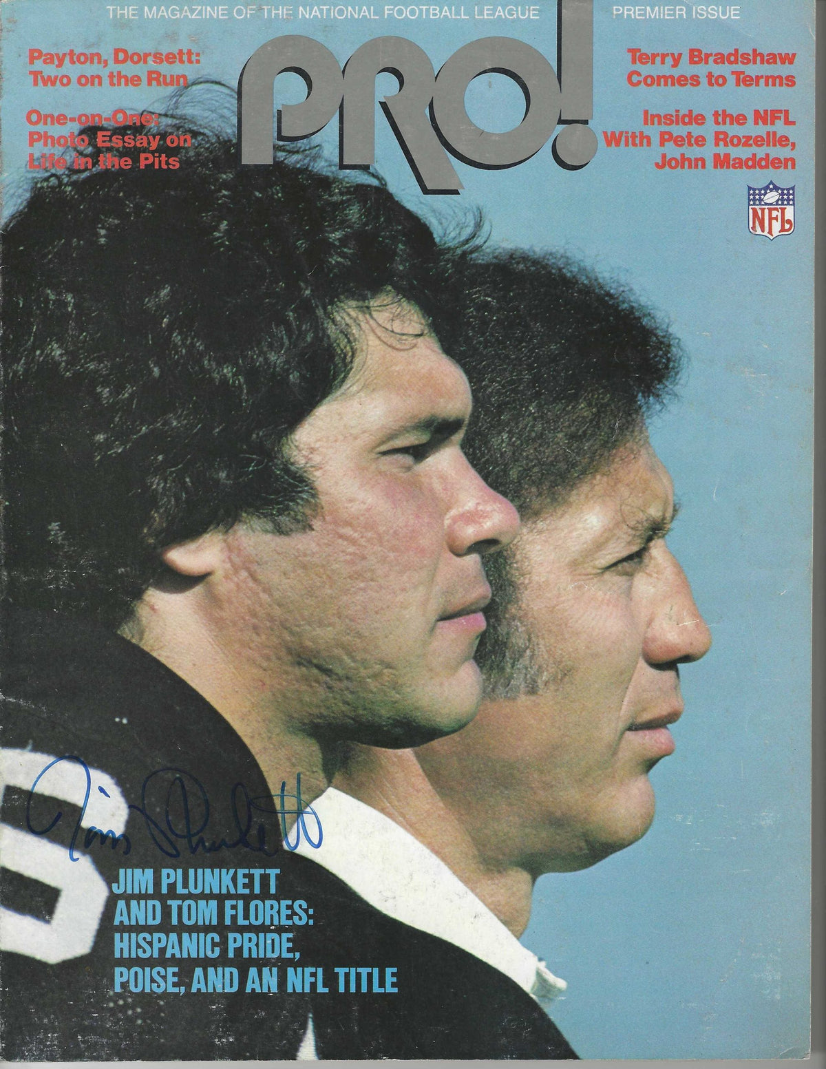 Autographed Jim Plunkett Oakland Raiders Pro Magazine 1981