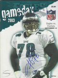 Autographed HOLLIS THOMAS Philadelphia Eagles Gameday Magazine 9/14/2003