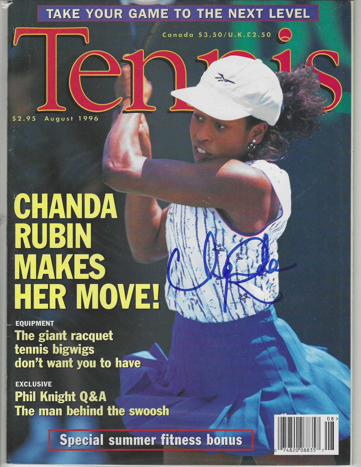 Autographed CHANDA RUBIN Tennis Magazine August 1996
