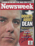 Autographed HOWARD DEAN Newsweek Magazine 1/4/2004
