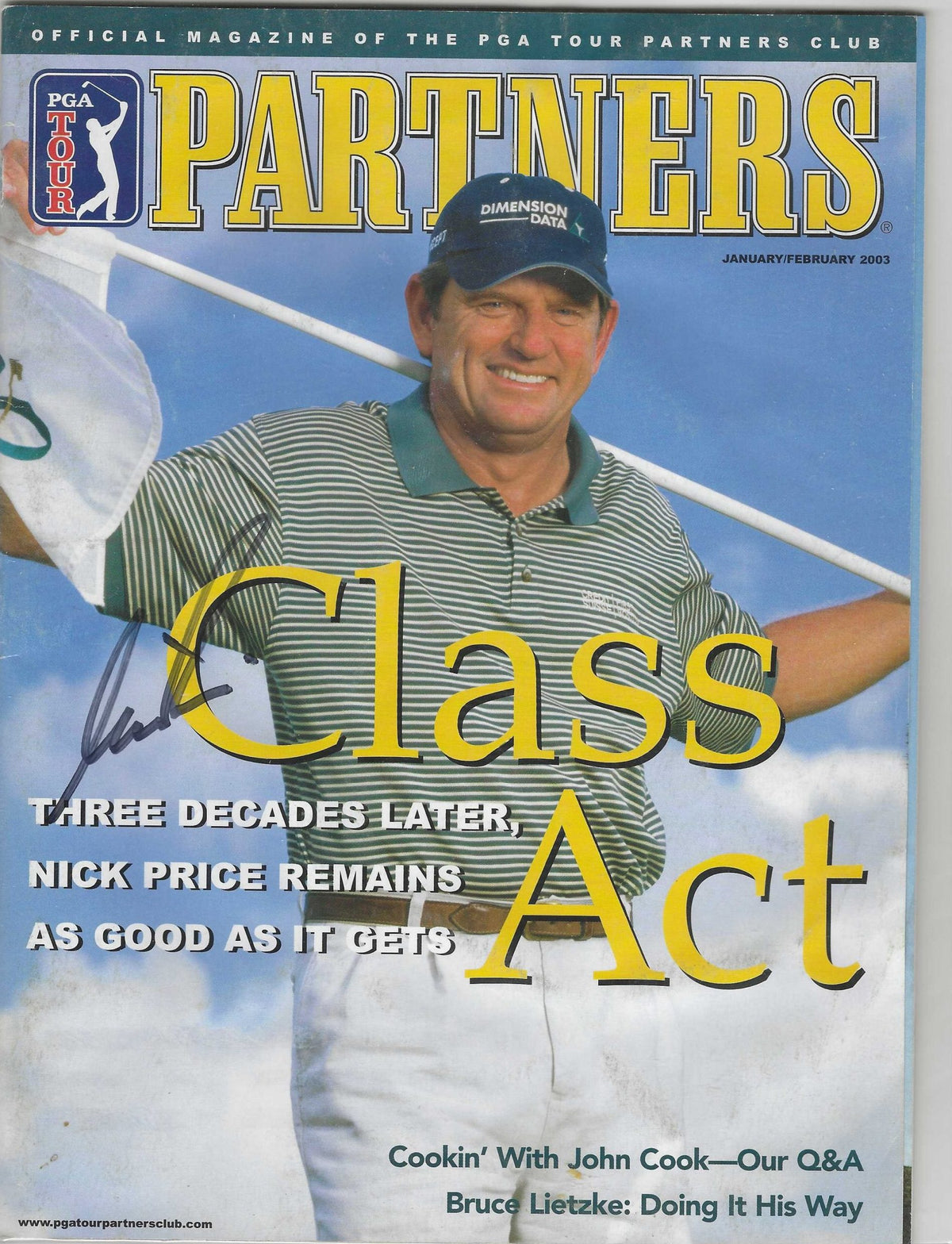 Autographed NICK PRICE PGA Tour Partners Magazine Jan/Feb 2003