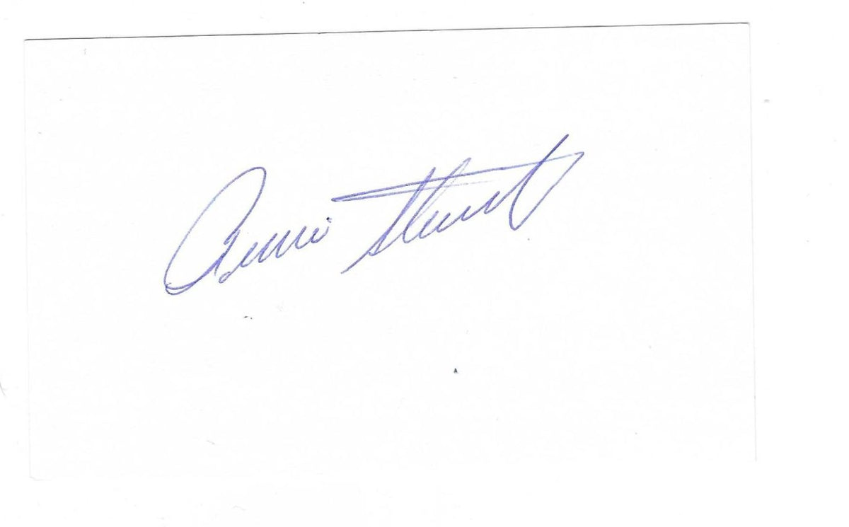 AUTOGRAPHED RENNIE STENNETT Pittsburgh Pirates 3x5 Index card