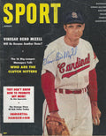 Autographed Vinegar Bend Mizell St. Louis Cardinals Sport Magazine August 1956
