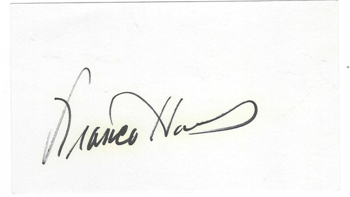 Autographed FRANCO HARRIS PITTSBURGH STEELERS 3x5 INDEX CARD