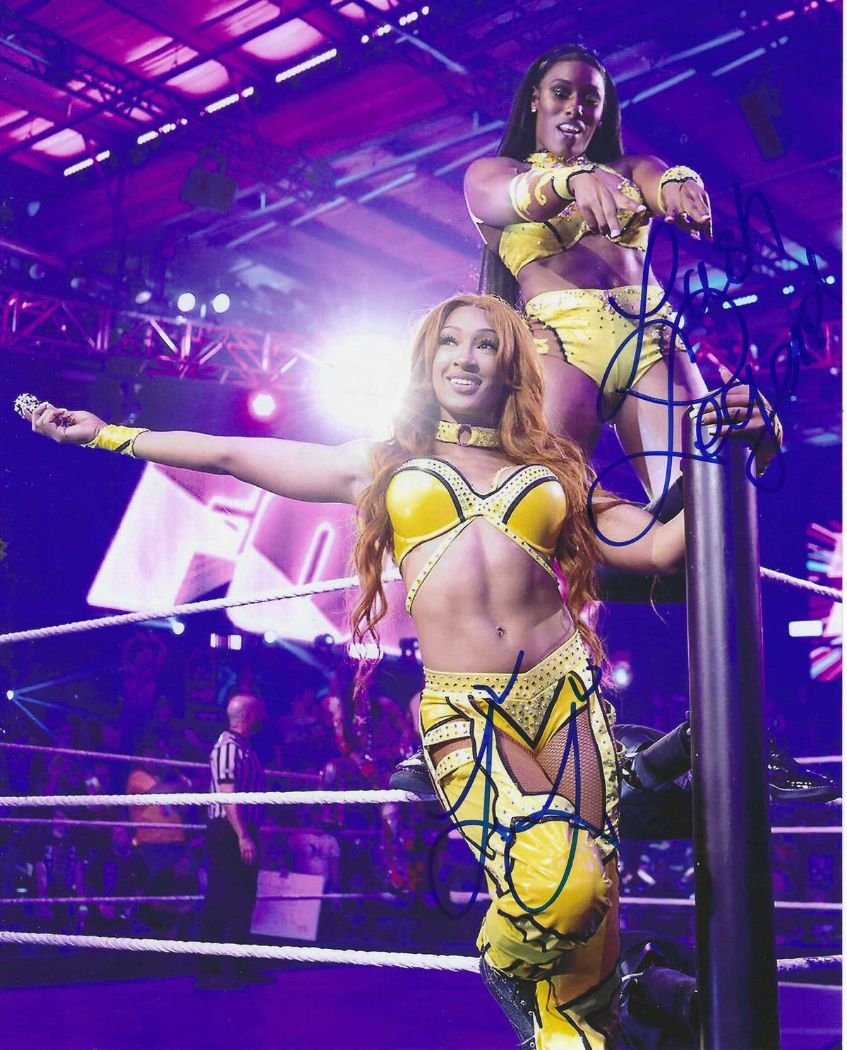 Autographed LASH LEGEND & JAKARA JACKSON WWE NXT AEW Wrestling 8x10 Photo