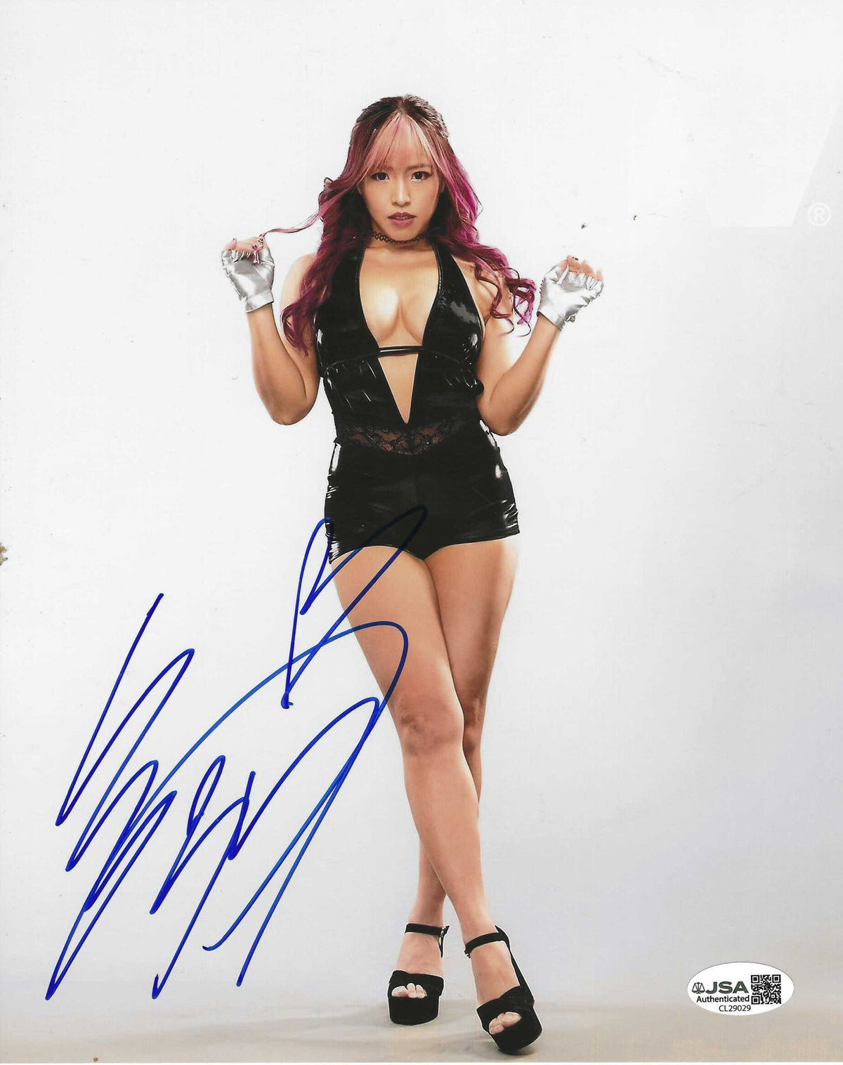 Autographed MINA SHIRAKAWA WWE NXT AEW Wrestling 8x10 Photo JSA