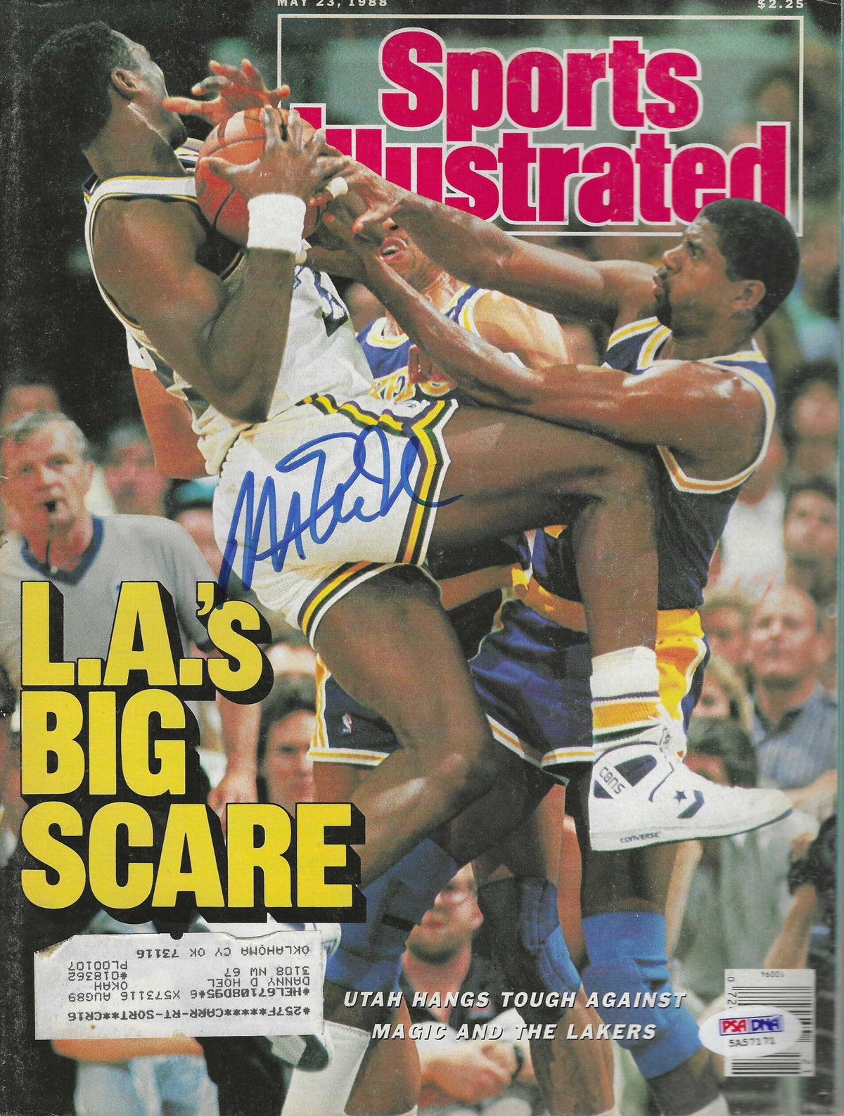 Autographed Magic Johnson Los Angeles Lakers Sports Illustrated Magazine 5/23/1988 PSA