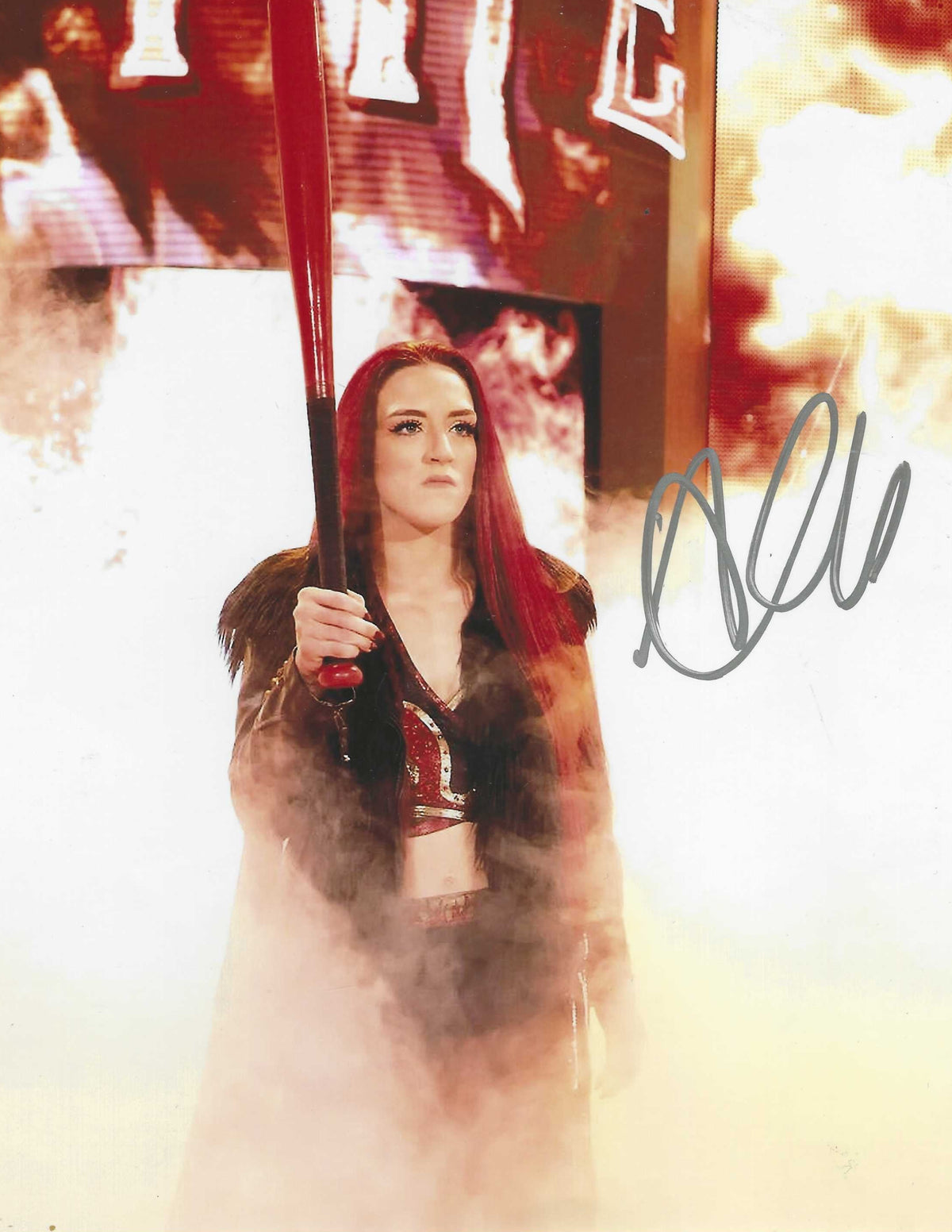 Autographed ALBA FYRE WWE AEW NXT 8x10 Photo
