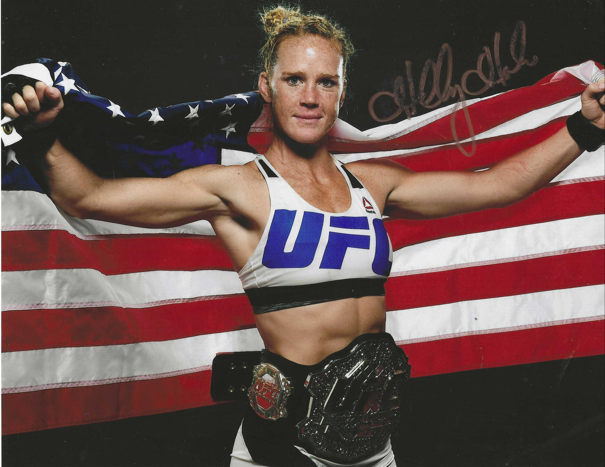 Autographed HOLLY HOLM UFC MMA TKO 8x10 Photo