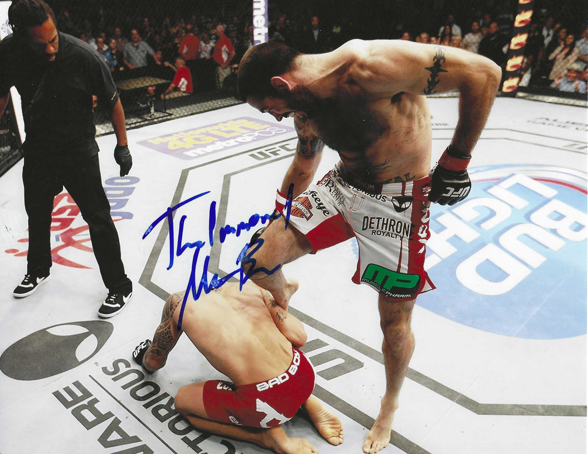 Autographed MATT BROWN UFC & MMA fighter 8x10 photo with COA