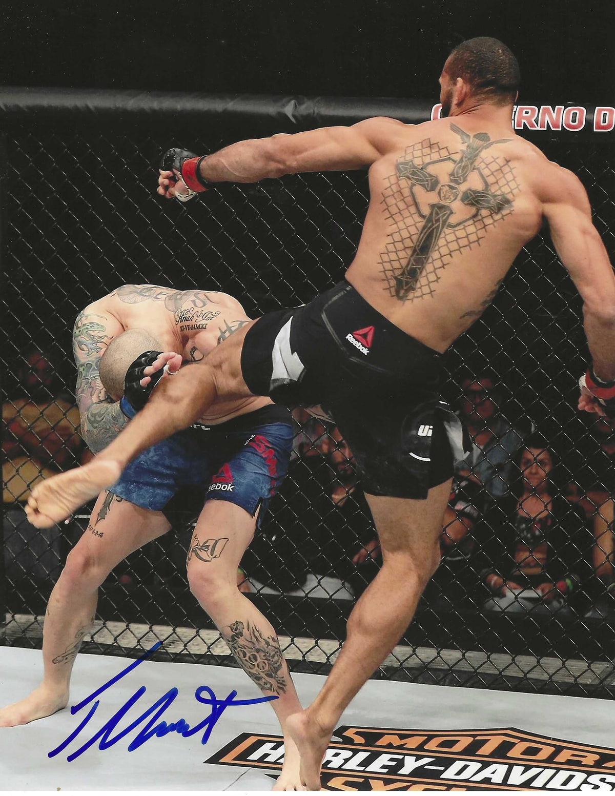 Autographed THIAGO SANTOS UFC & MMA fighter 8x10 photo with COA