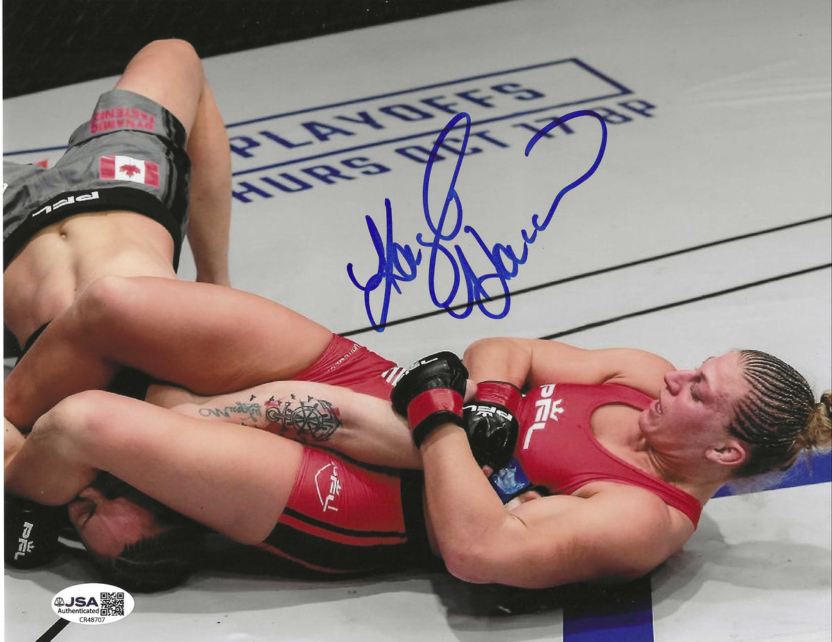 Autographed KAYLA HARRISON UFC & MMA fighter 8x10 photo with JSA