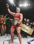Autographed KAYLA HARRISON UFC & MMA fighter 8x10 photo with JSA