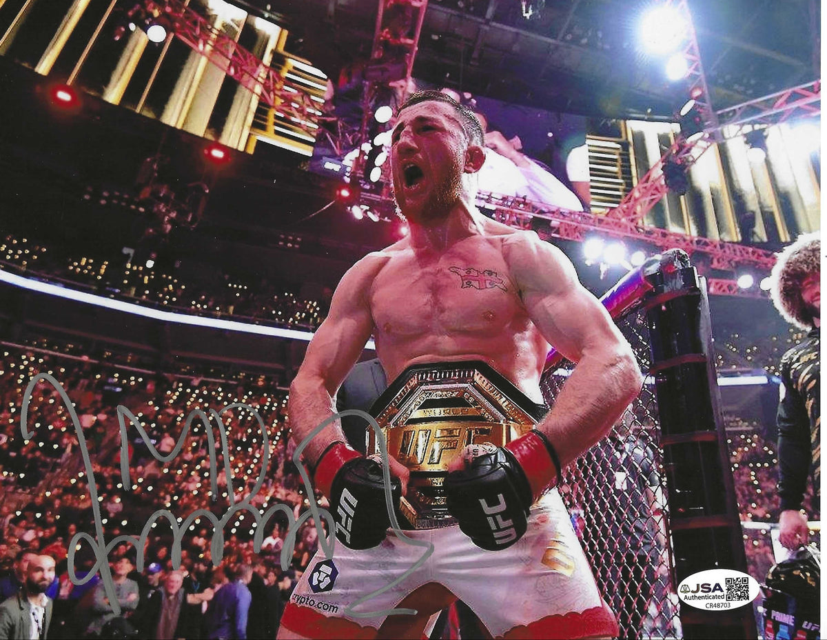 Autographed Merab Dvalishvili UFC & MMA fighter 8x10 photo with JSA (Copy)