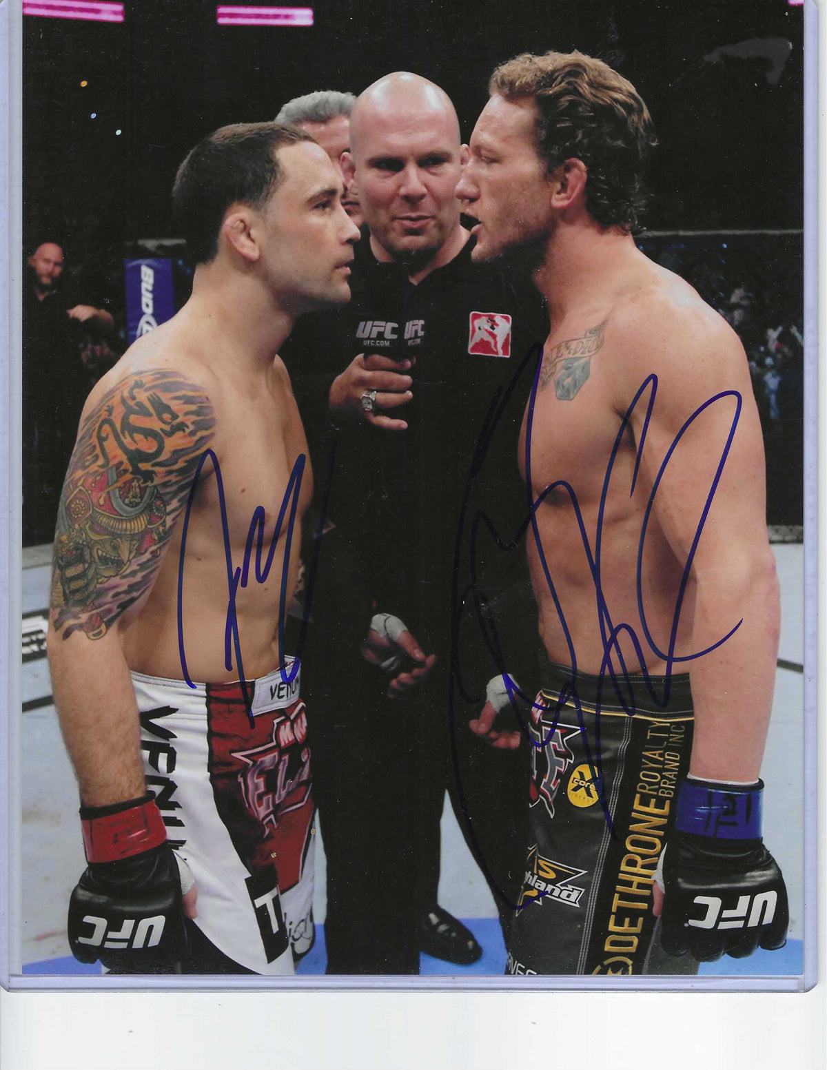 Autographed FRANKIE EDGAR & GRAY MAYNARD UFC & MMA fighter 8x10 photo with COA
