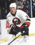 Autographed DAVE SCATCHARD 8X10 New York Islanders Photo