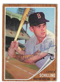 Autographed CHUCK SCHILLING Boston Red Sox 1962 Topps Card
