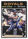 Autographed PAUL SCHAAL Kansas City Royals 1971 Topps Card