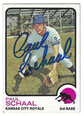 Autographed PAUL SCHAAL Kansas City Royals 1973 Topps Card